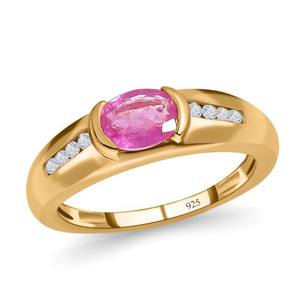 Ilakaka rosa Saphir und Zirkon-Ring - 1,23 ct. image number 4