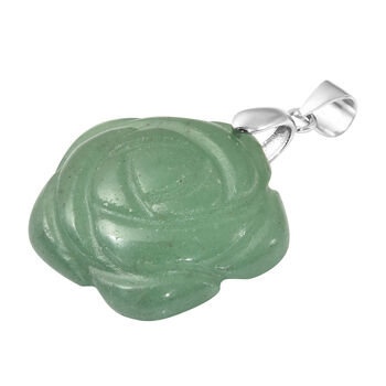 Gr&uuml;ner Aventurin-Anh&auml;nger, 925 Silber ca. 24,50 ct
