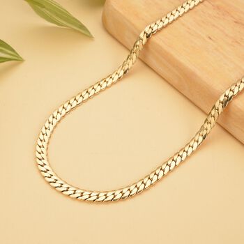 Panzerkette, ca. 45 cm, 316L Edelstahl Goldfarben ca. 25,50g