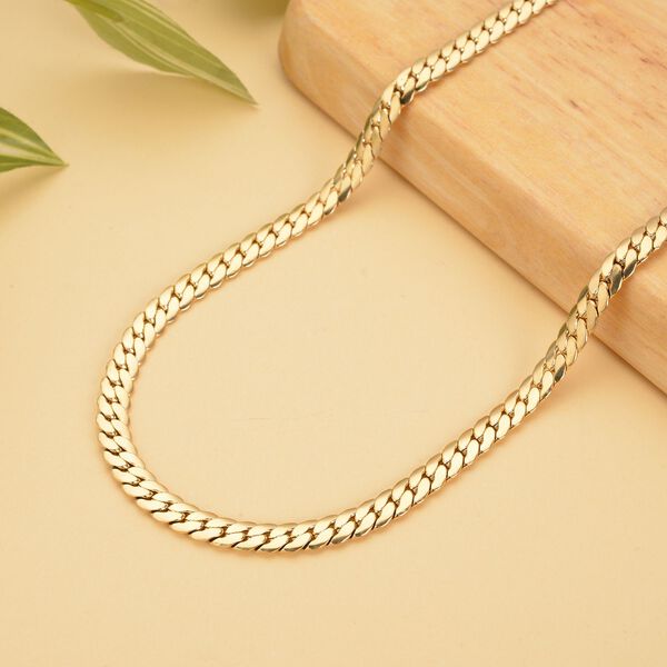 Panzerkette, ca. 45 cm, reiner Edelstahl Goldfarben ca. 25,50g image number 2