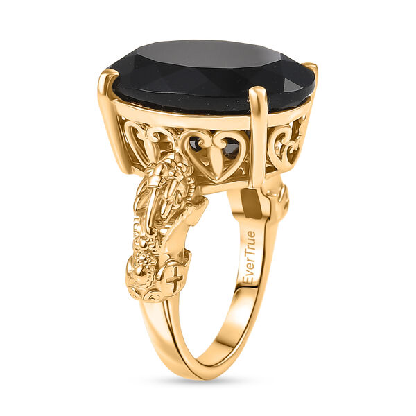 EverTrue AA schwarzer Glasachat Ring - 10,67 ct. image number 4