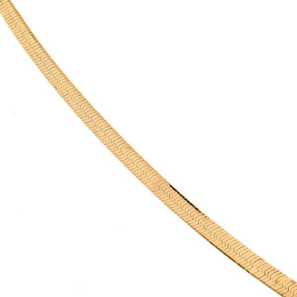 Italianische Fischgr&auml;t-Kette, ca. 45 cm mit 5 cm Extender, 925 Silber vergoldet ca. 4,78g image number 3