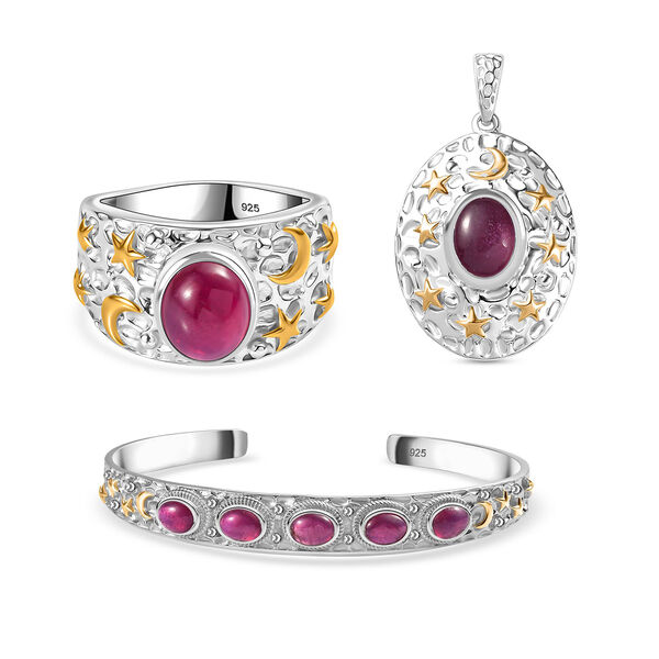 AA afrikanisches Rubin Schmuckset
