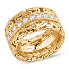 Royal Bali - Lab Grown Diamant SI-GH Ring 925 Silber (Größe 19.00) ca. 0.66 ct