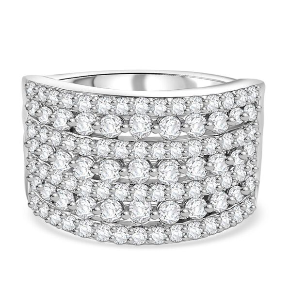 J Francis gefertigt mit SWAROVSKI-  Swarovski Zirkonia Cluster Ring image number 0