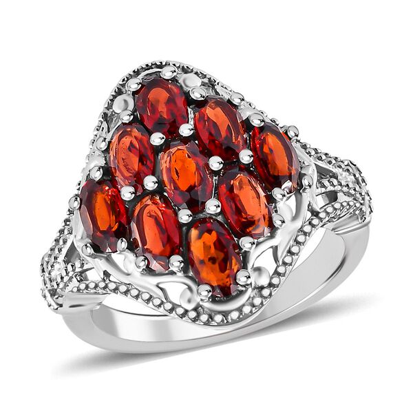 Nat&uuml;rlicher Mosambik Granat Ring, 316L Edelstahl (Gr&ouml;&szlig;e 18.00) ca. 2.56 ct image number 4