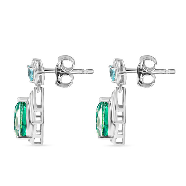 D'Joy Pfau Triplett Quarz und blauer Apatit Anh&auml;nger und Ohrringe image number 10