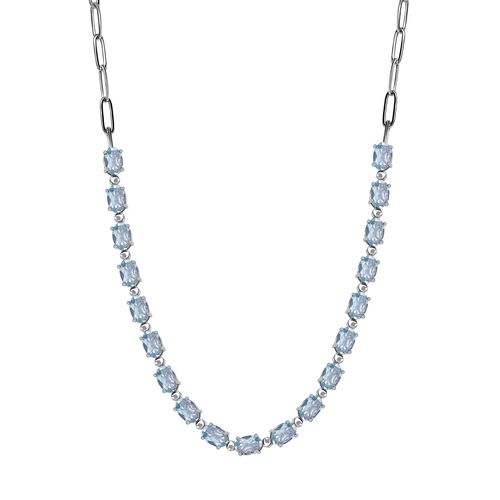Himmelblaue Topas-Halskette, 45 cm - 10,65 ct. image number 0