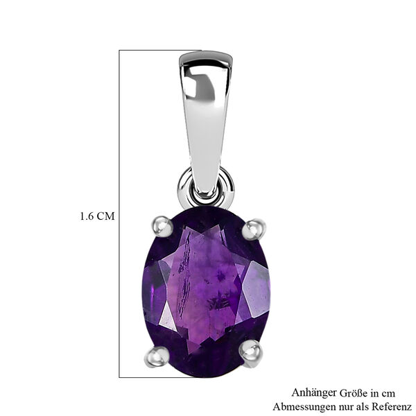 Afrikanischer Amethyst Anhänger 925 Silber rhodiniert ca. 1.17 ct image number 5