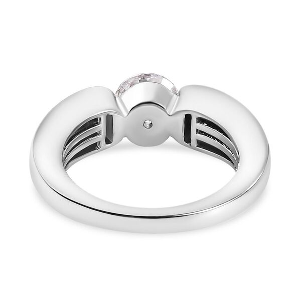 Moissanit Ring, 925 Silber  platiniert  - 0,94 ct. image number 6