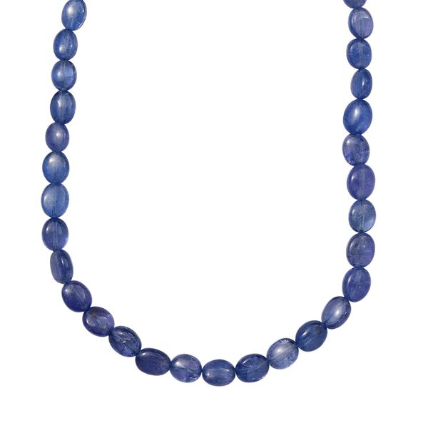 AAA Tansanit Halskette ca. 45 cm 585 Gold ca. 78,00 ct.