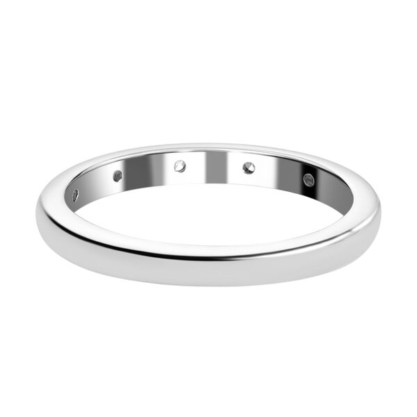 Schlichter, funkelnder Bandring in platiniertem Silber image number 5
