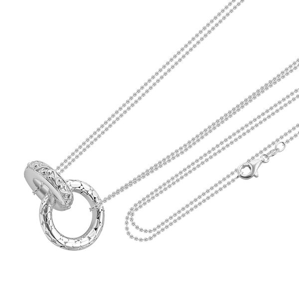 Royal Bali Kollektion- Drachenhaut-Textur verflochtener Anh&auml;nger mit 76 cm Kette image number 4