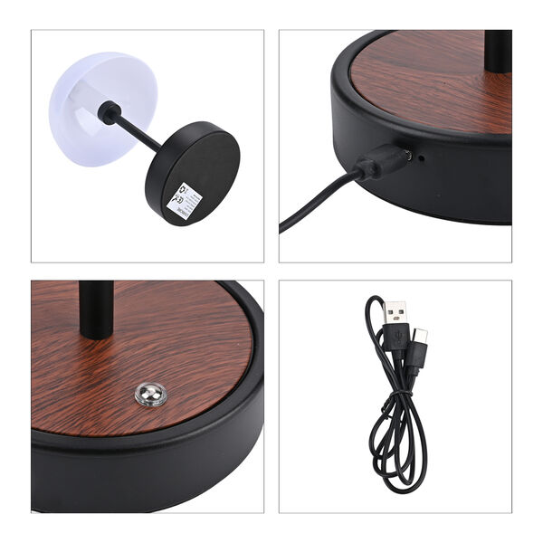 LIVEMORE Designer-Stil Tischlampe im Kuppeldesign mit Touch-Steuerung, 16x16x26,5cm, Schwarz image number 7