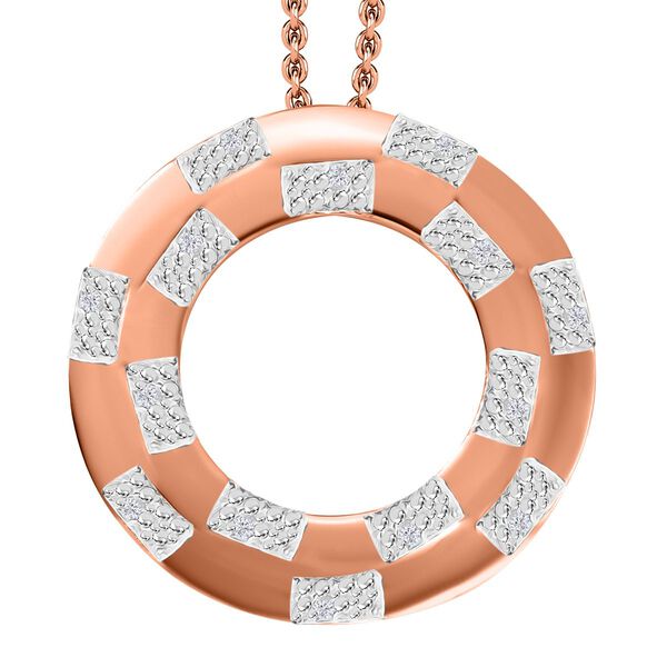 Wei&szlig;es Diamant-Schmuckset, Ros&eacute;goldton - 0,11 ct. image number 6