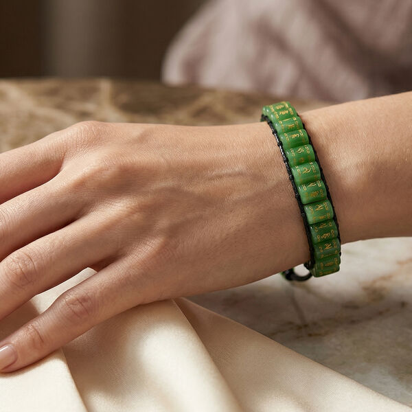 Flexibles gr&uuml;nes Jade Armband - 235 ct. image number 3
