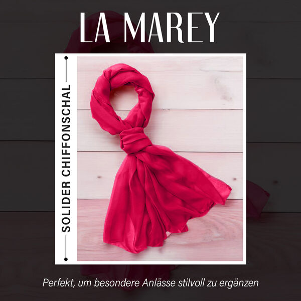 LA MAREY – Chiffon Schal aus Maulbeerseide, Pink image number 2