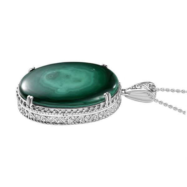 Malachit-Anhänger mit 50cm Kette - 99,01 ct. image number 4