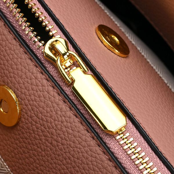 Vielseitige Umhängetasche aus echtem Leder mit abnehmbarem Schulterriemen, 30x14x24 cm, Rosa image number 8