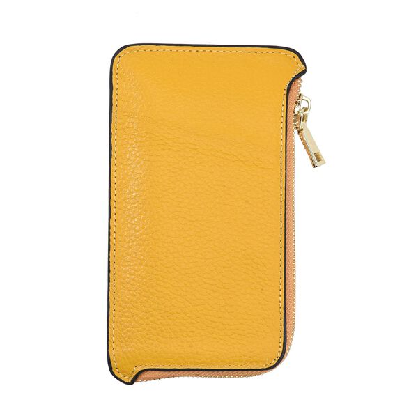 SENCILLEZ - Echtleder Portemonnaie, Gelb image number 2
