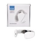 "EMS neck massager Product size:17.5*16*5.5CM Product weight:327G Material :ABS+ memory cotton Input :5v/1A Color: White Pulse intensity Adjustment :15 stops Temperature: 45°C                                                       Lithium battery :1200mAh