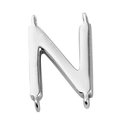 N Initiale Charme 925 Silber platiniert
