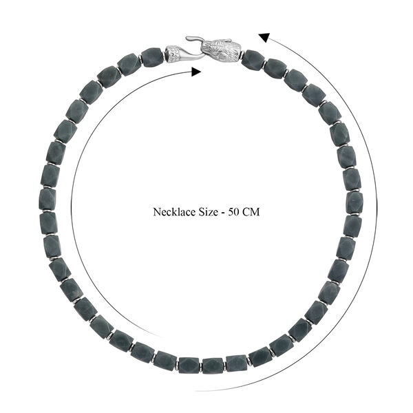 Jade Halskette ca. 50 cm 316L Edelstahl (10-15 Werktage Lieferzeit) ca. 400.00 ct image number 5