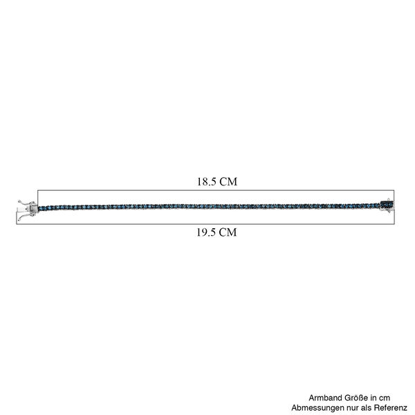 Blauer Diamant Ring und 19cm Armband image number 9