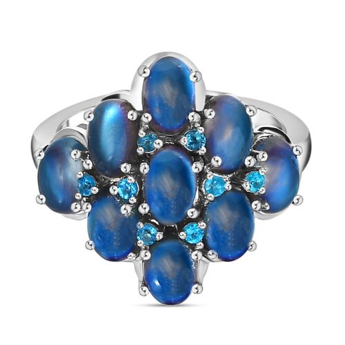 Aurora Mondstein und Neon Apatit Ring - 4,62 ct. image number 0