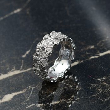 Wei&szlig;er Diamant Ring 925 Silber, platiniert (Gr&ouml;&szlig;e 18.00)