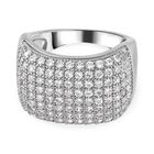 Weißer Zirkonia Ring, (Größe 16.00), ca. 3.00 ct, silberfarben 3.00 ct