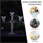 3-armiger Kristallkerzenhalter mit schwarzem Kristall, 26x30 cm, silber image number 4