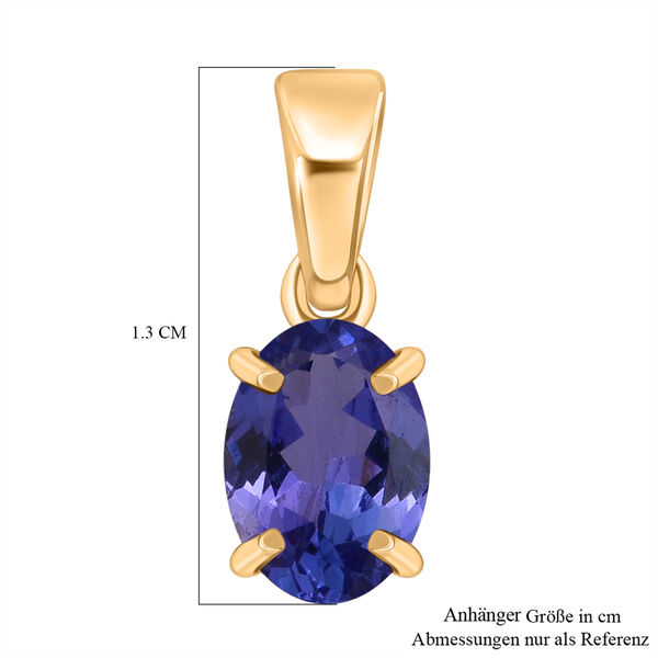 AA Tansanit Anh&auml;nger 375 Gelb Gold ca. 0,61 ct. image number 5