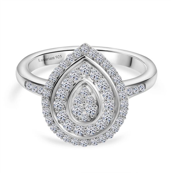 LUXURIANT DIAMOND - Lab Grown Diamant SI-GH SGL zertifiziert Ring 925 Silber 750 Gelbgold Vermeil (10-15 Werktage Lieferzeit) ca. 0.51 ct