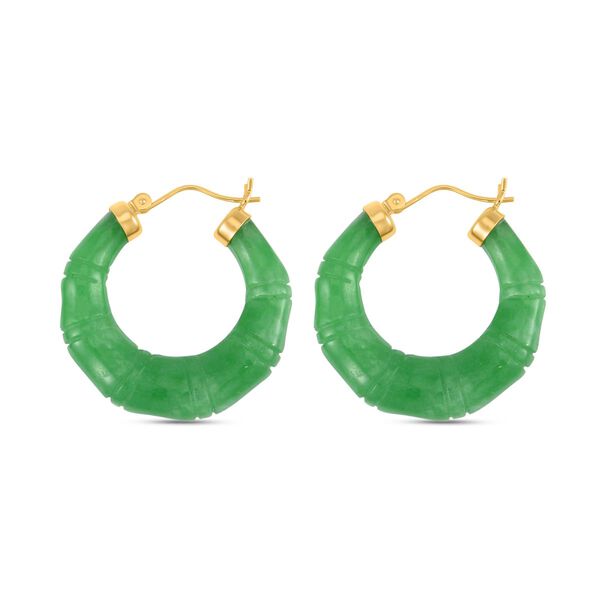 Gr&uuml;ne Jade-Creolen - 54,60 ct. image number 3