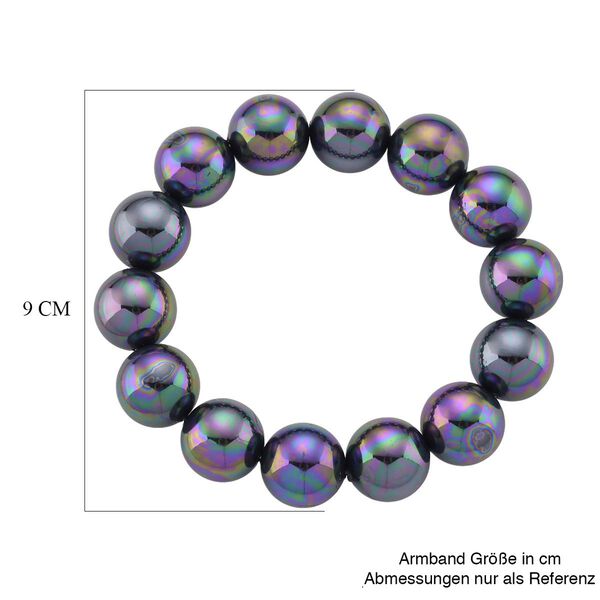 Pfau Muschelkernperle (15-17 mm) Armband flexibles (18.00-19.00 cm) image number 4