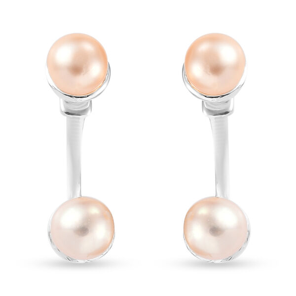 Rosa Süßwasser Perle Ohrhänger 925 Silber  image number 0