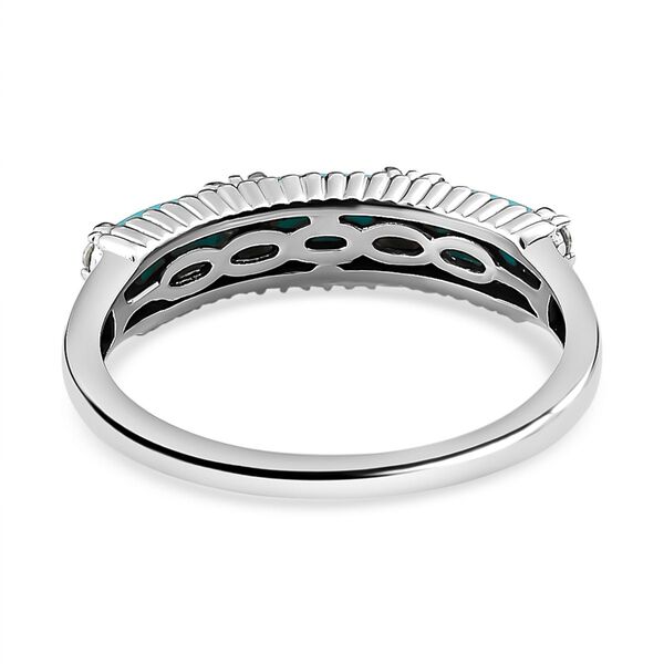 Amerikanischer Sleeping Beauty T&uuml;rkis und Zirkon-Ring - 0,79 ct. image number 6