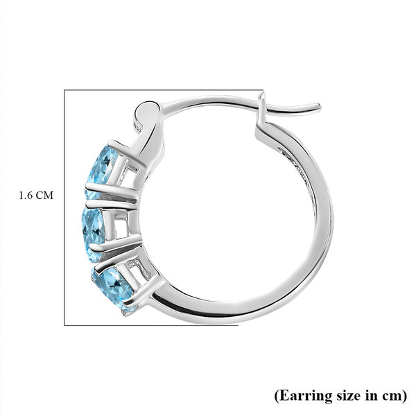 Espirito Santo Aquamarin-Ohrringe, 925 Silber platiniert ca. 1,46 ct image number 5
