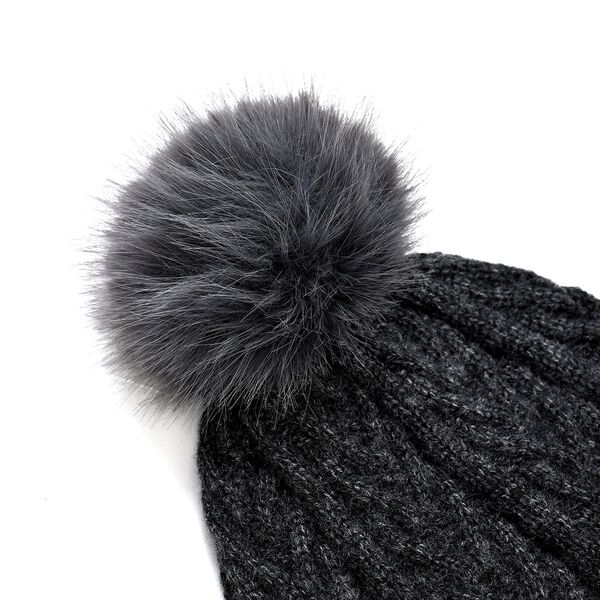 2-tlg. Set Schal und M&uuml;tze, dunkelgrau image number 4