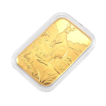999er Goldbarren mit K&auml;ngurumotiv, 10mg