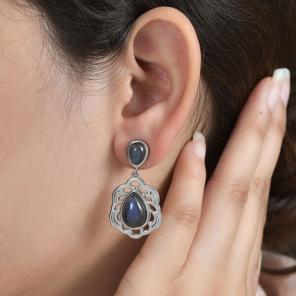 Labradorit Ohrringe - 13,19 ct. image number 4