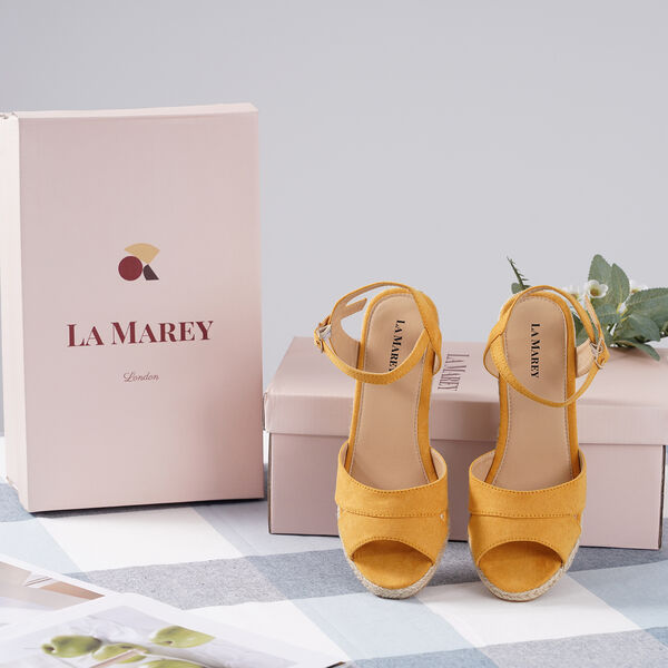 LA MAREY: Espadrilles mit Keilabsatz, Gelb&nbsp; image number 4