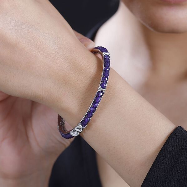 Afrikanischer Amethyst-Armreif, 19 cm - 22,86 ct. image number 3