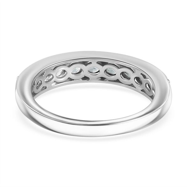 Paraiba-Apatit Ring 925 Silber platiniert (Gr&ouml;&szlig;e 19.00) ca. 0,86 ct image number 6