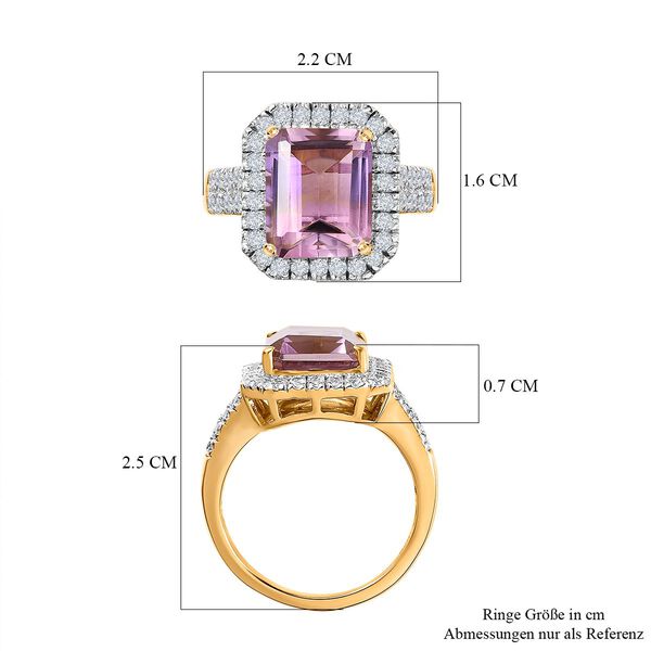AAA Ametrin und Zirkon Ring - 5,73 ct. image number 7