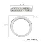 Diamant Band Ring 925 Silber Platin-Überzug image number 6