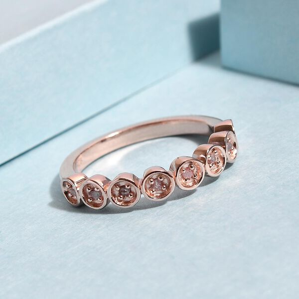 Nat&uuml;rlicher, rosa Diamant-Ring - 0,10 ct. image number 2