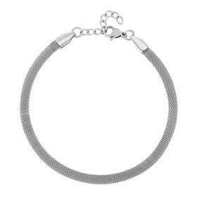 Garibaldi Armband, ca. 19 cm, Edelstahl ca. 3,00g, silberfarben