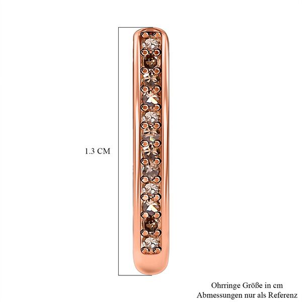 Nat&uuml;rliche Champagner Diamant-Ohrringe - 0,15 ct. image number 5